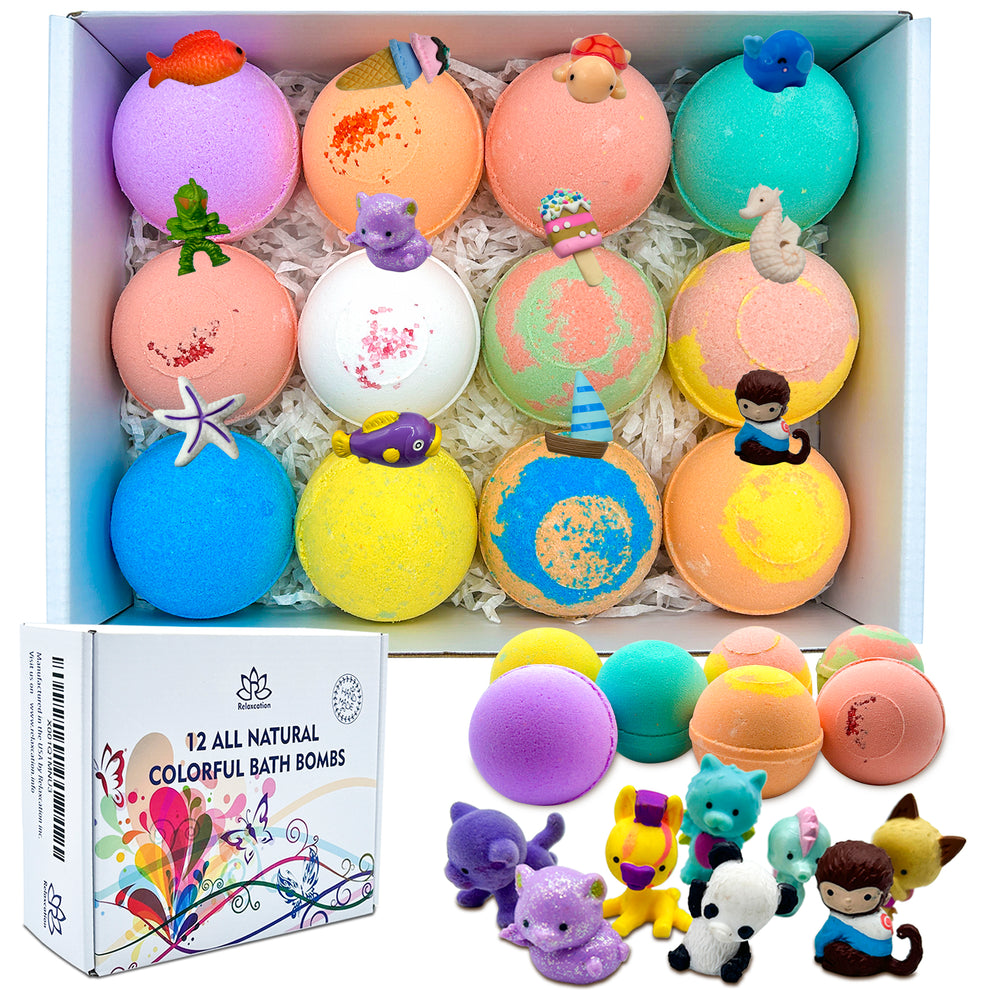 Bath Bombs for Kids with Surprise Toys Inside