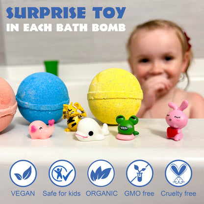 Bath Bombs for Kids with Surprise Toys Inside