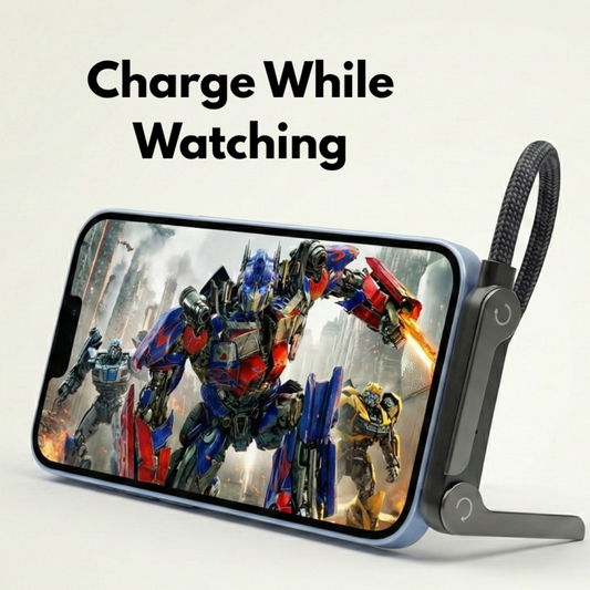 240W Super Fast Type-C Cable with 360° Aluminum Stand – Ultra Durable Charging Cord