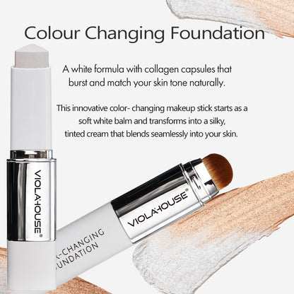 Korean Waterproof Foundation Stick with Brush
