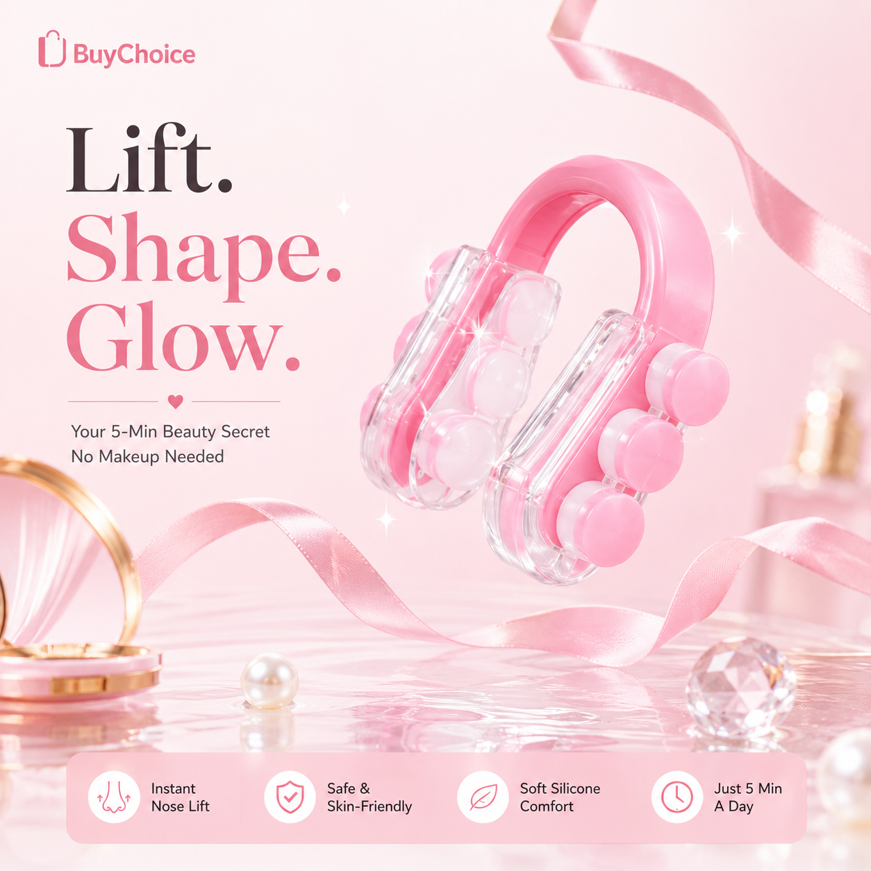 Silicone Nose Shaper Clip