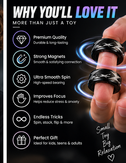MagnoSpin 3D Fidget Rings (Import)
