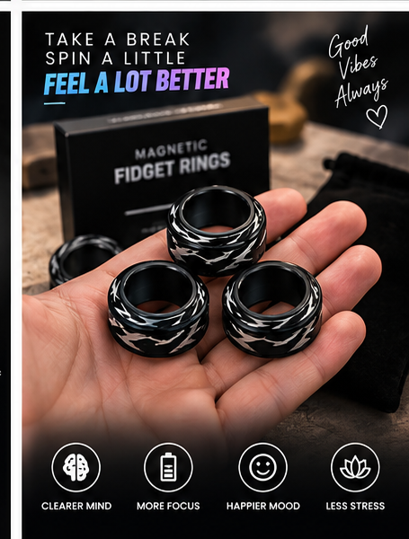 MagnoSpin 3D Fidget Rings (Import)
